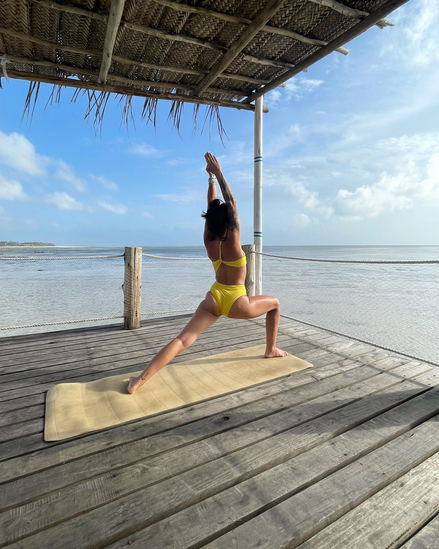 Yoga routine at Paradise Beach Resort